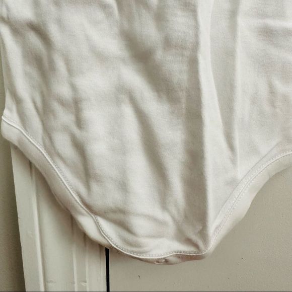 NWT Janie and Jack white short-sleeve bodysuit with flamingo print in front - Picture 4 of 5